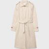 Lang trenchcoat med enkel knappestolpe