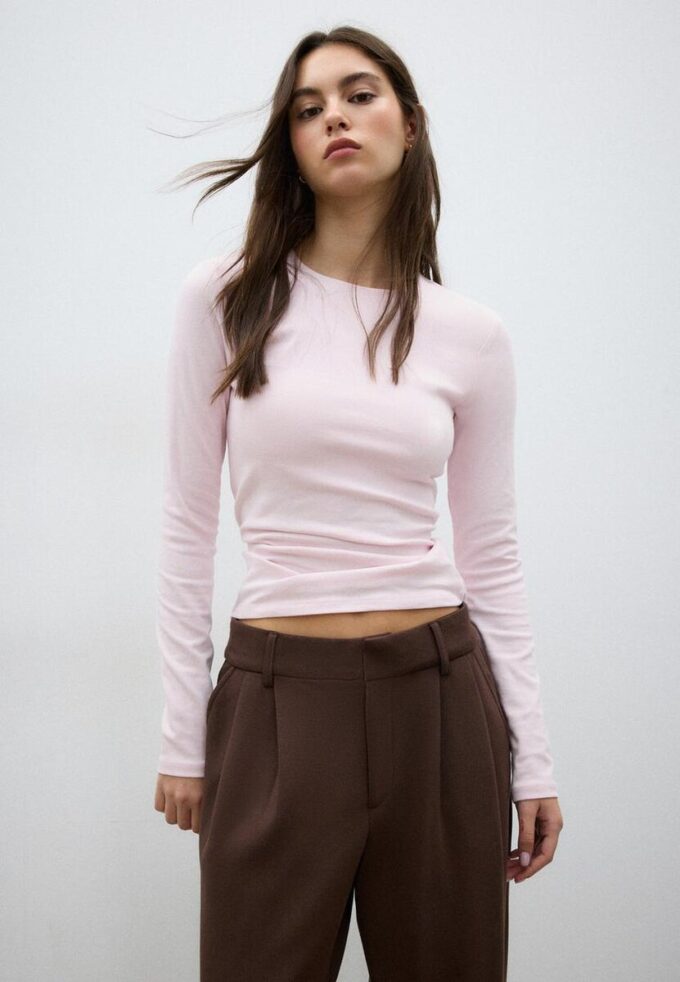 Langermet basisplagg T-skjorte