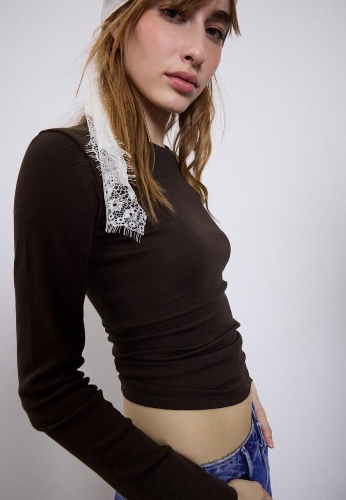 Langermet basisplagg T-skjorte