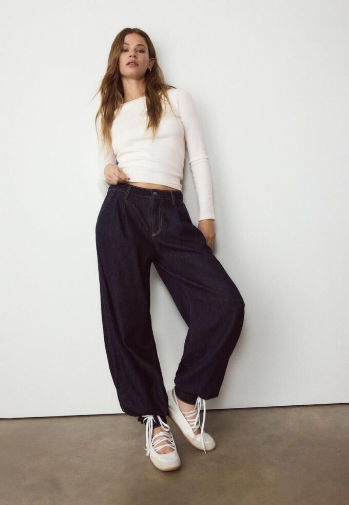 Langermet basisplagg T-skjorte