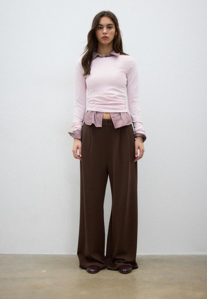 Langermet basisplagg T-skjorte