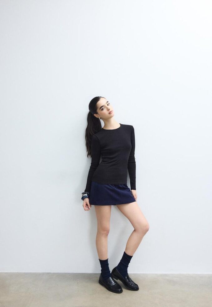 Langermet basisplagg T-skjorte