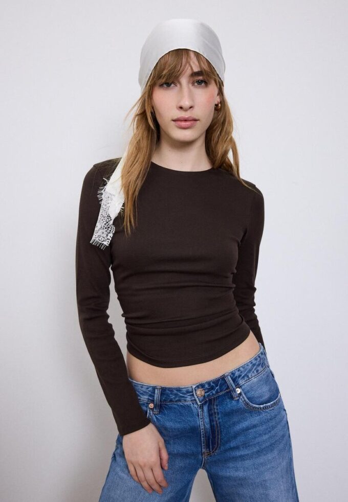 Langermet basisplagg T-skjorte