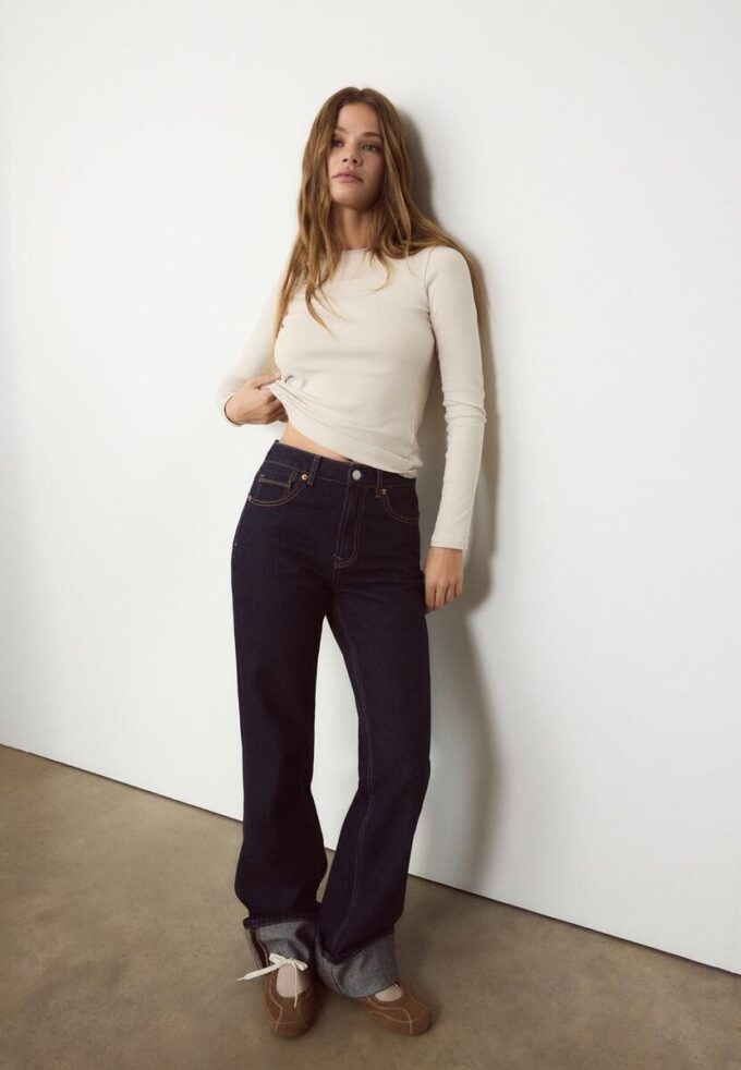 Langermet basisplagg T-skjorte