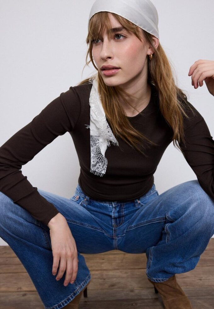 Langermet basisplagg T-skjorte