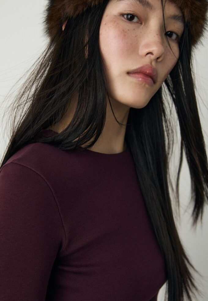 Langermet basisplagg T-skjorte