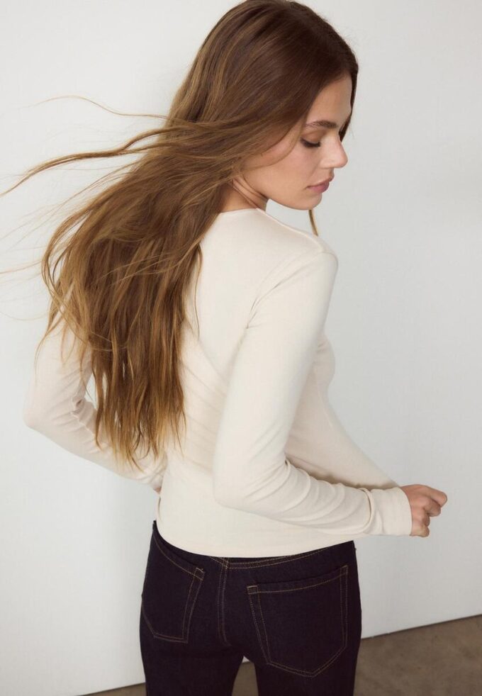 Langermet basisplagg T-skjorte