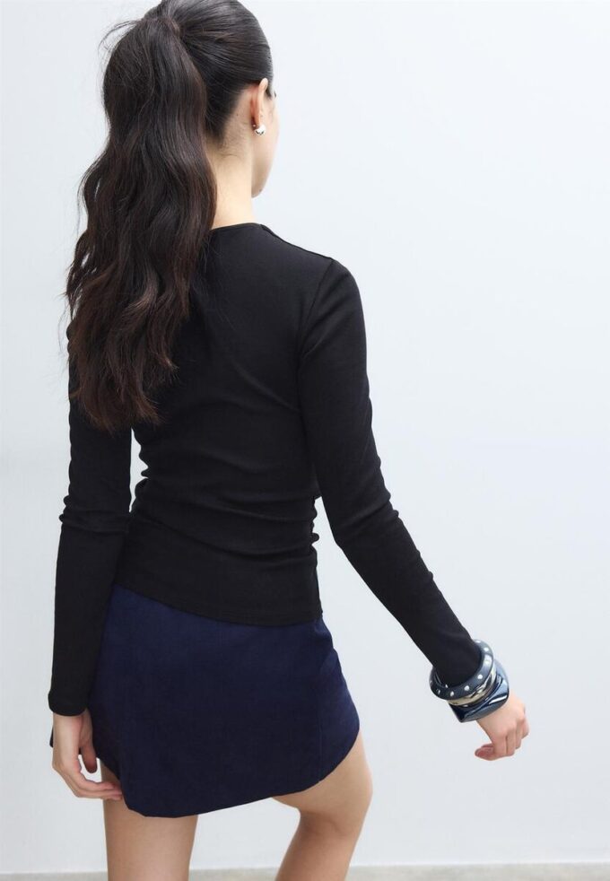 Langermet basisplagg T-skjorte