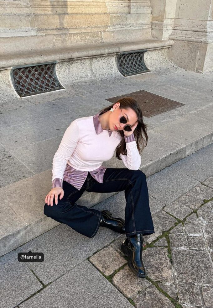 Langermet basisplagg T-skjorte