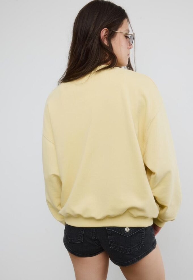 Langermet sweatshirt med rund hals og tekst