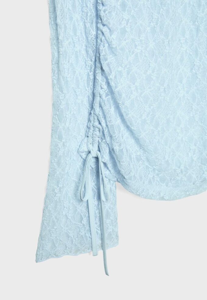 Langermet T-skjorte i blonder