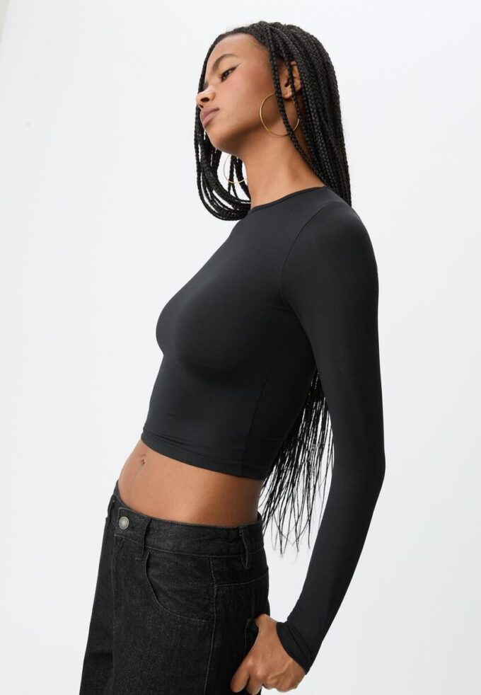 Langermet T-skjorte i polyamid