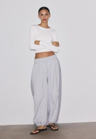 Langermet T-skjorte i polyamid