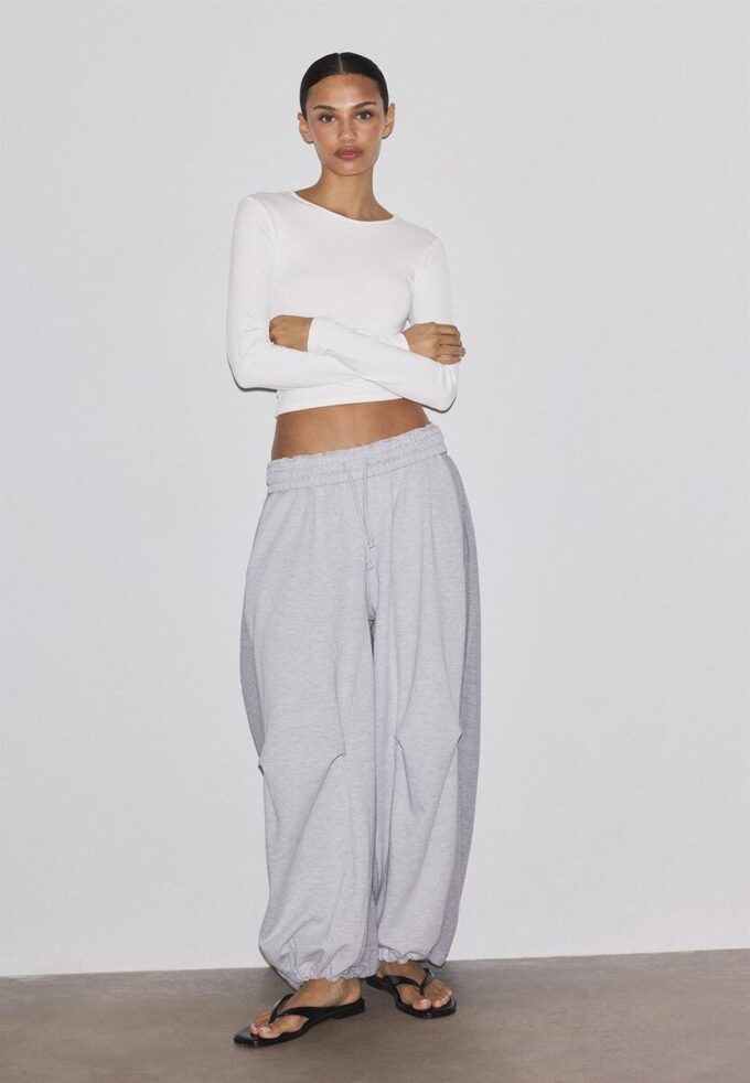 Langermet T-skjorte i polyamid