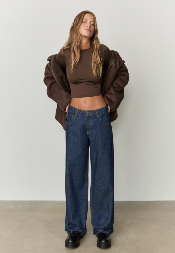 Langermet T-skjorte i polyamid