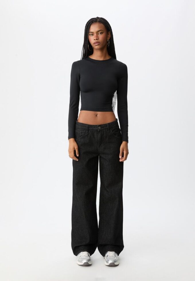 Langermet T-skjorte i polyamid