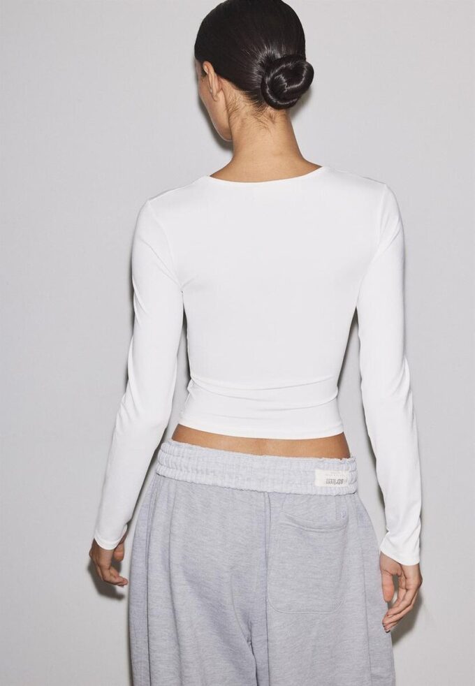 Langermet T-skjorte i polyamid