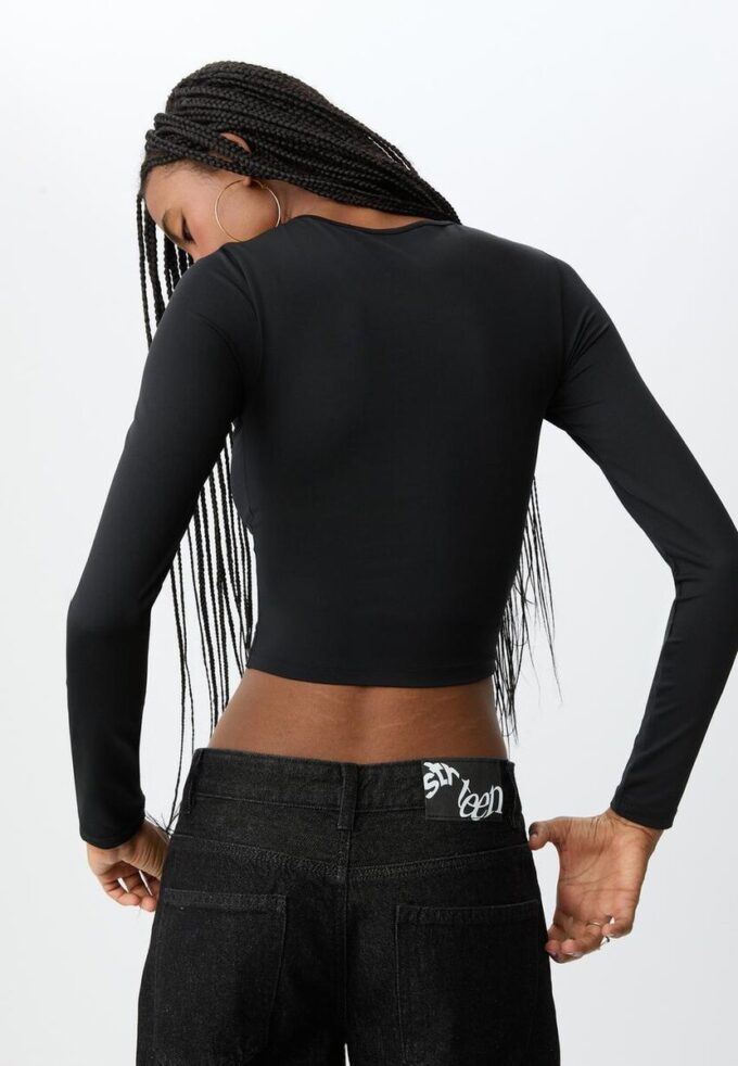 Langermet T-skjorte i polyamid