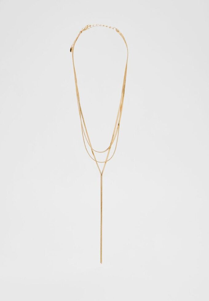Langt halskjede med flere kjeder