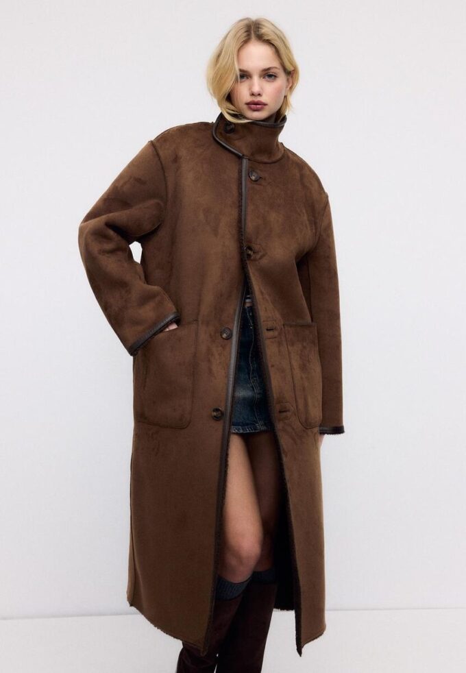 Langt vendbart dobbeltsidig kåpe