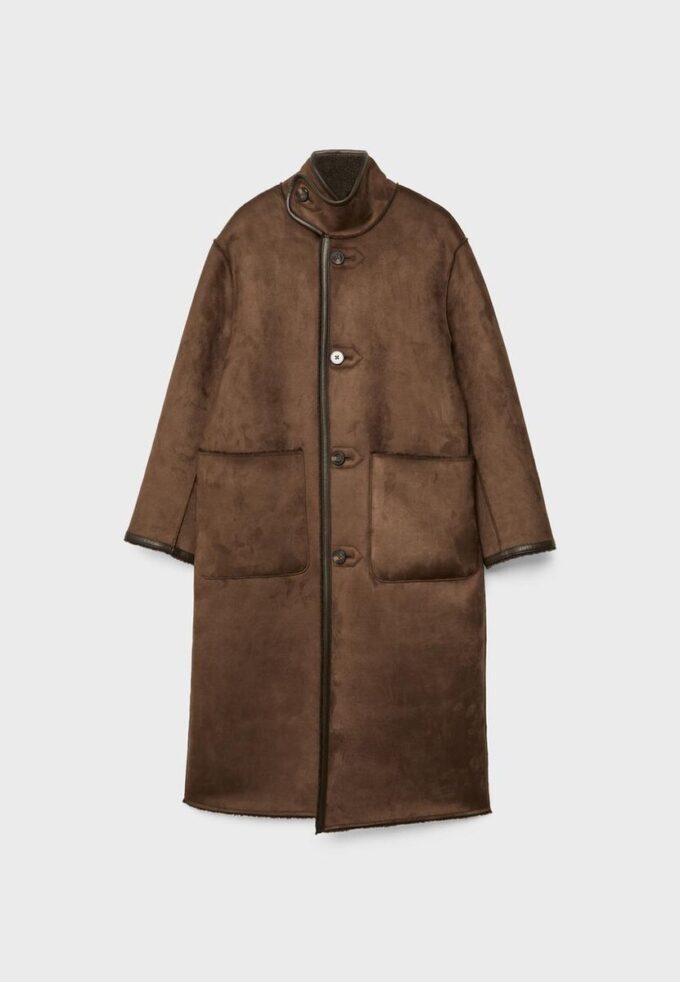 Langt vendbart dobbeltsidig kåpe