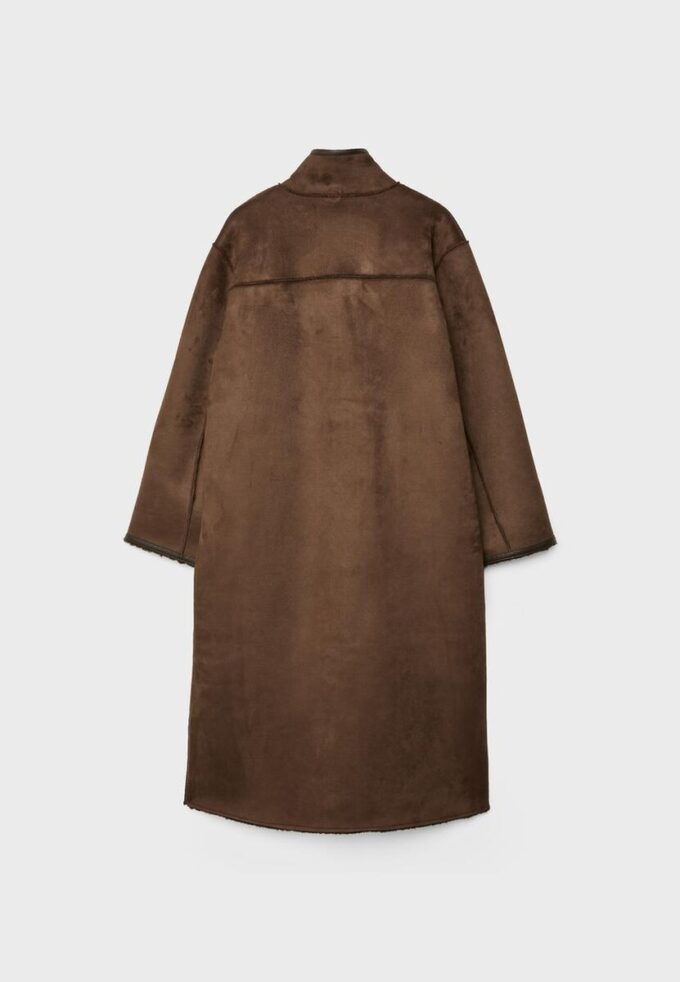 Langt vendbart dobbeltsidig kåpe