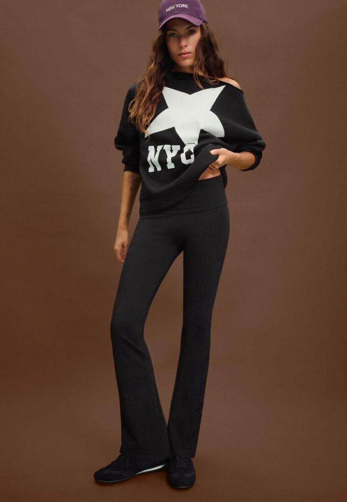 Leggings med utvidet ben