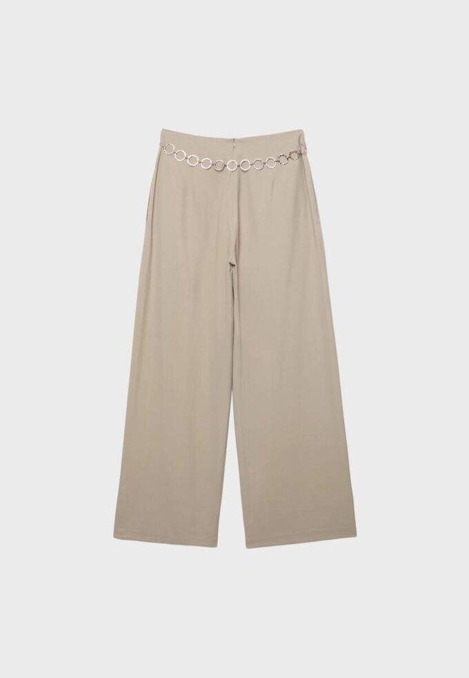 Lyocell-bukser med innsnitt og kjede