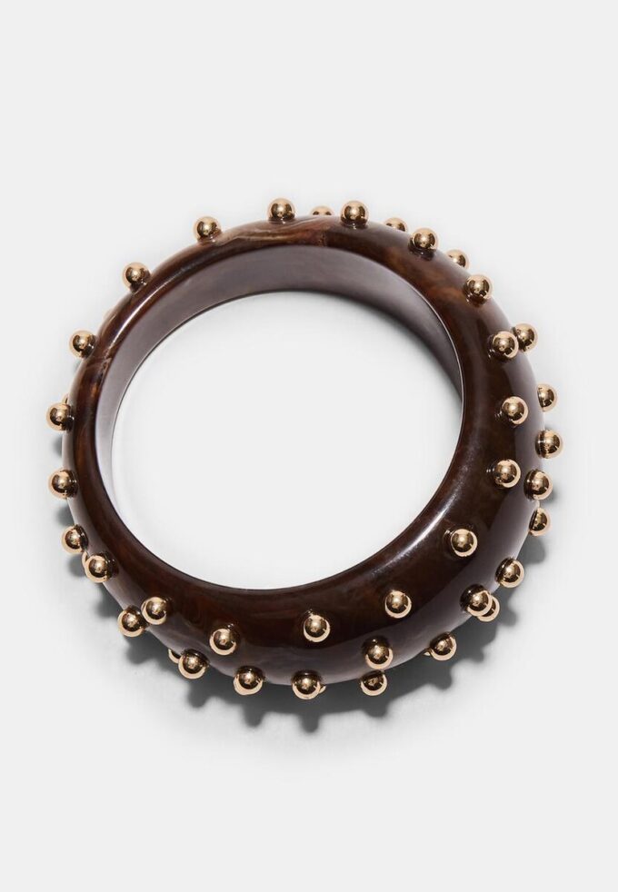 Maxi stivt armbånd med nitter