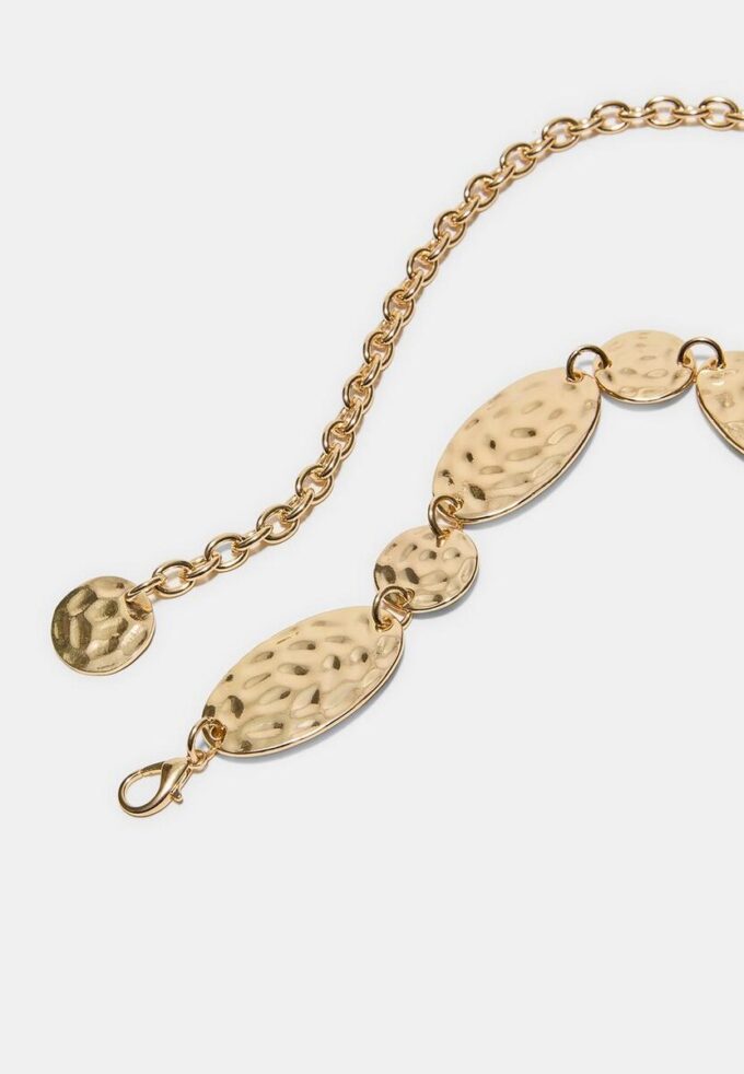 Metallbelter med ovale mynter