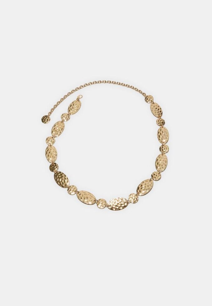 Metallbelter med ovale mynter