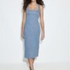 Midi-kjole i denim