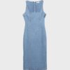 Midi-kjole i denim