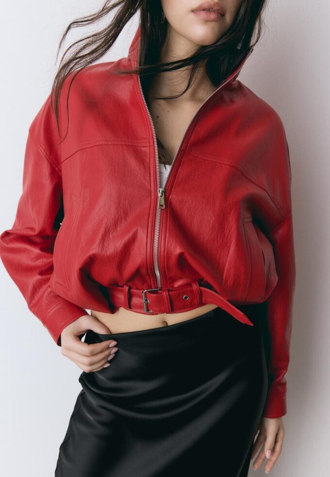 Midi-skjørt i sateng