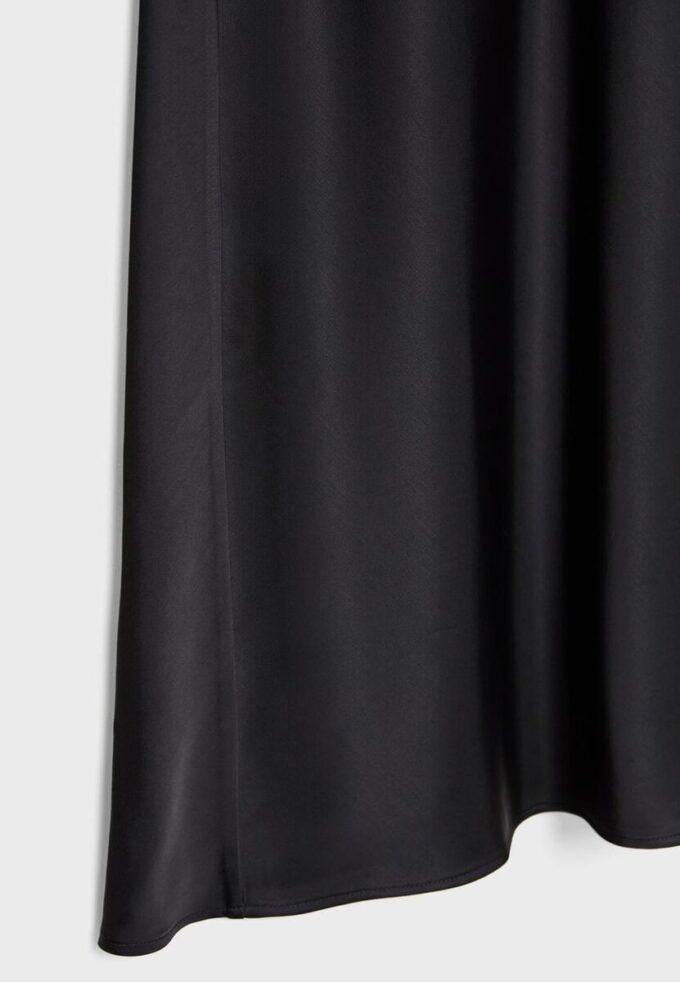 Midi-skjørt i sateng