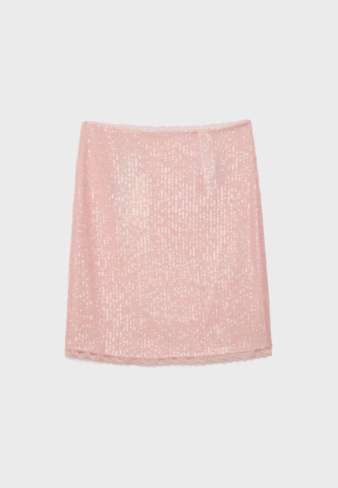 Midi-skjørt med paljetter