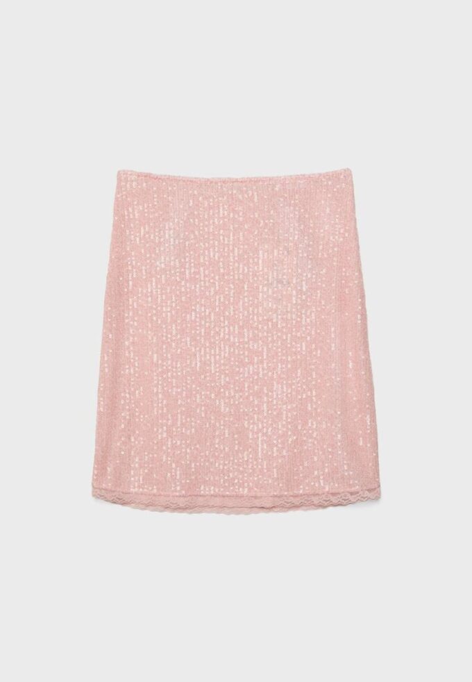 Midi-skjørt med paljetter