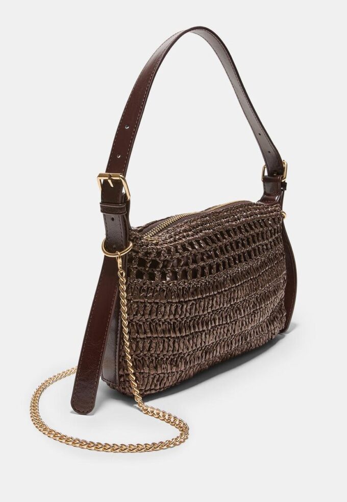 Mini-håndveske i heklet stoff