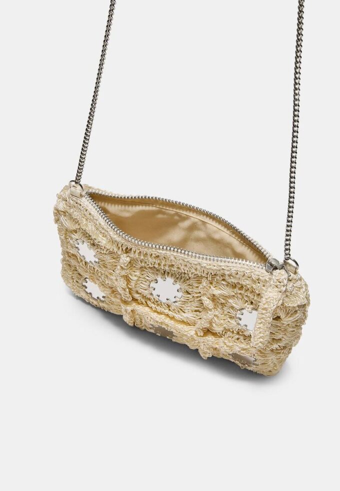 Mini Mirror Crochet Crossbody Bag