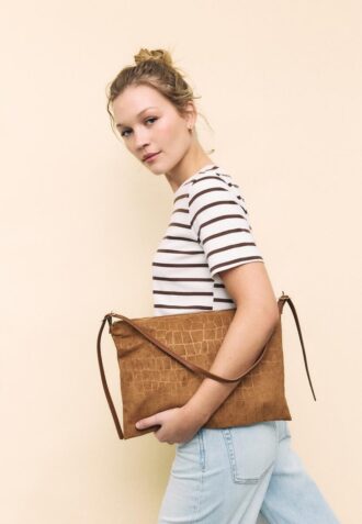 Mini Soft-Touch skulderveske med glidelåser