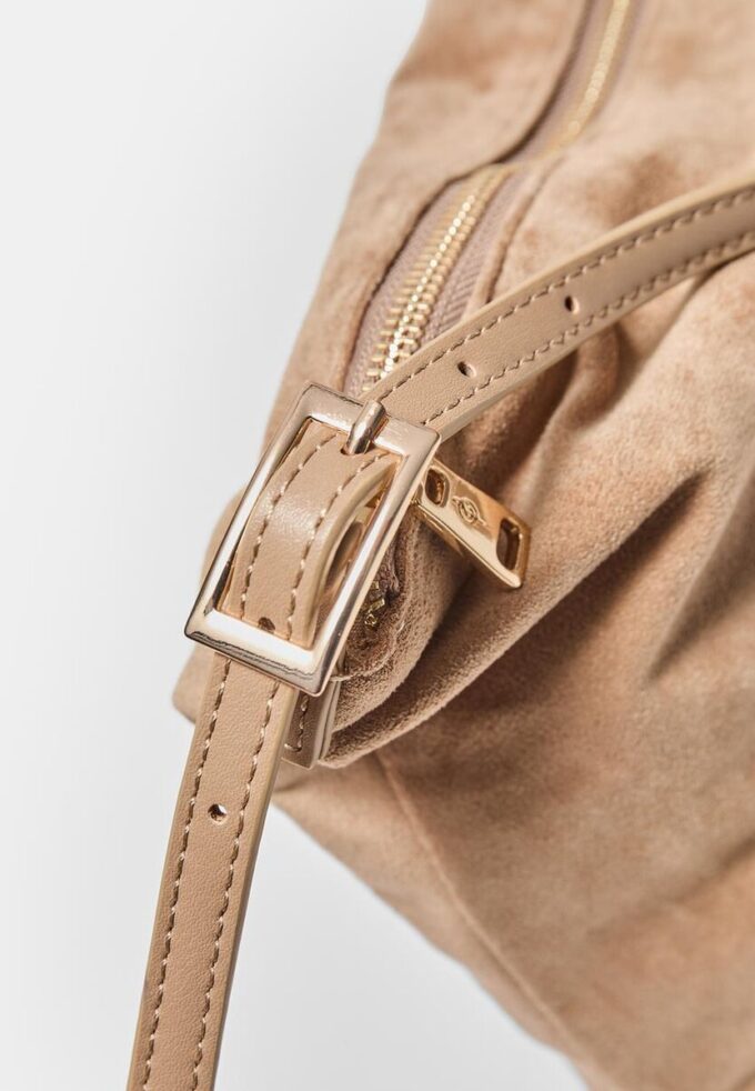 Mini Soft-Touch skulderveske med glidelåser