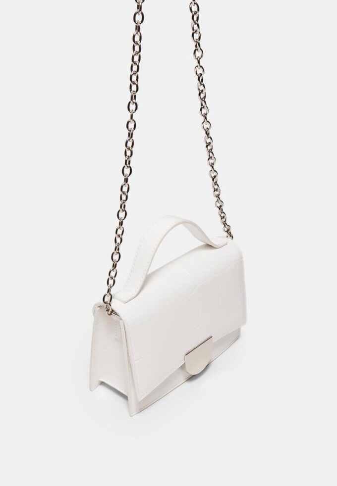 Mini stiv crossbody-veske med kokosnøtteffekt