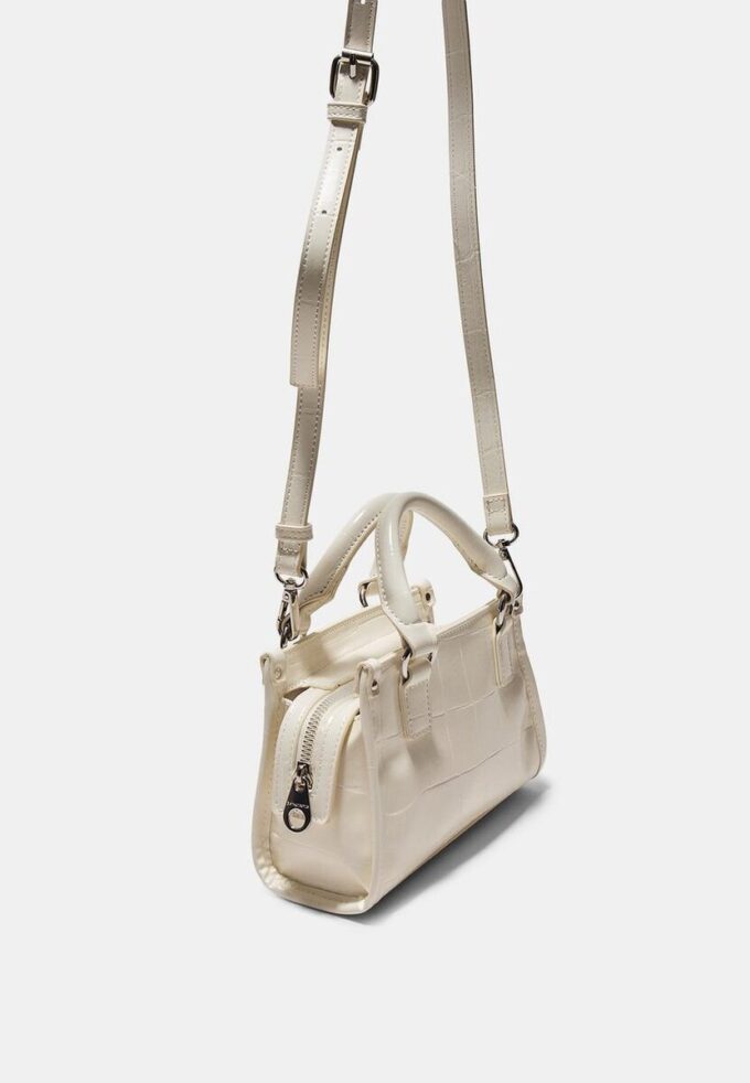 Mini-tote-veske med kokosnøtteffekt