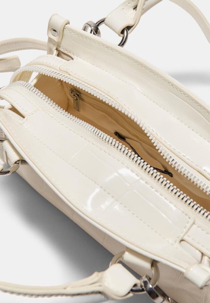 Mini-tote-veske med kokosnøtteffekt