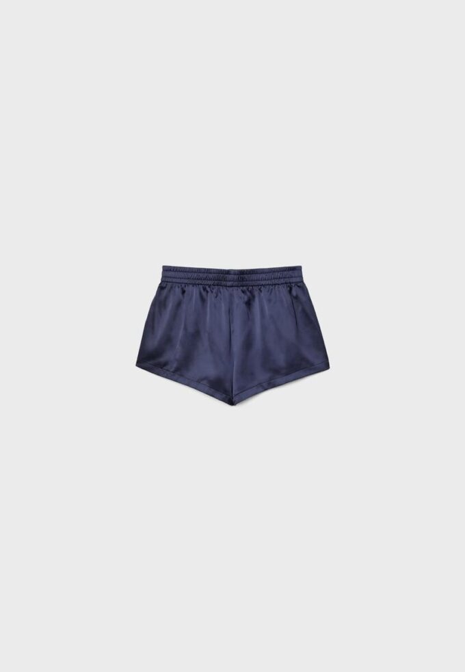 Minishorts med sateng-effekt