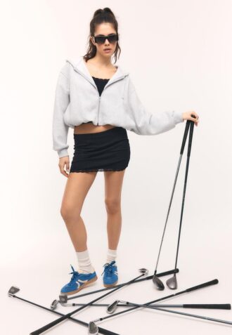 Miniskort med blonder