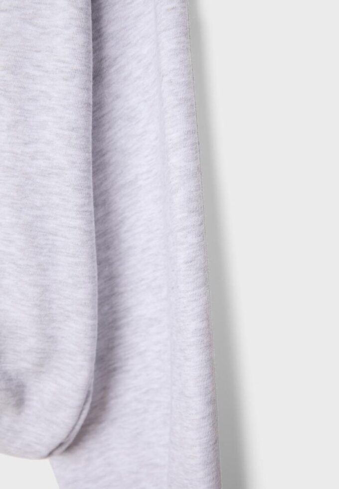 Mønstret bomber-sweatshirt med hette og trykk