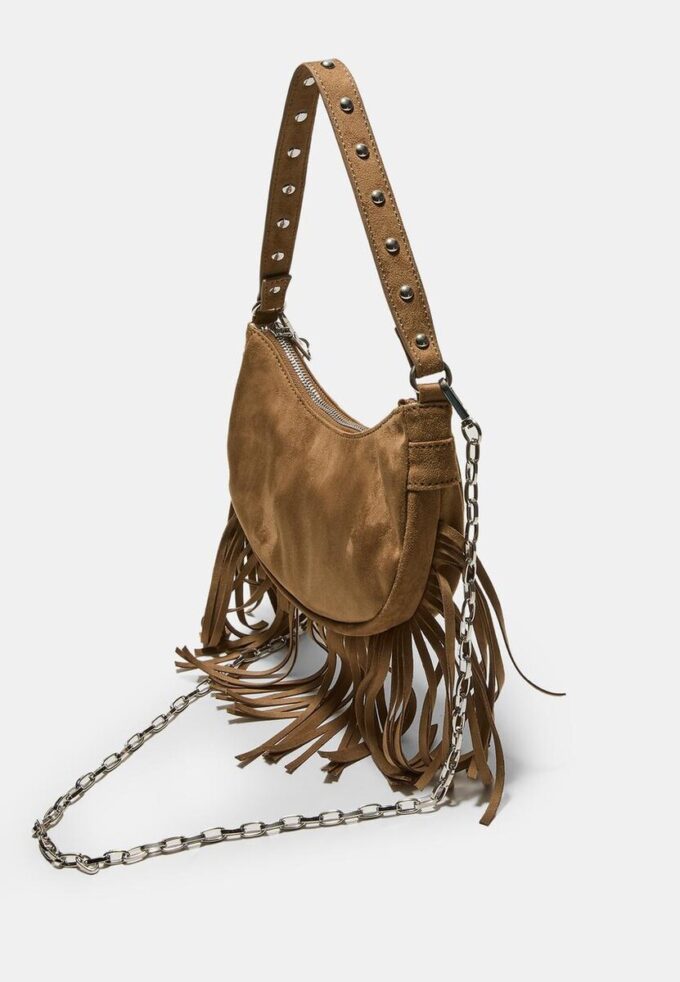 Moon-skulderveske med frynser