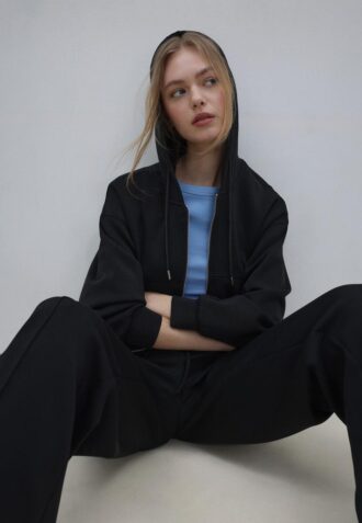 Myk sweatshirt med glidelås