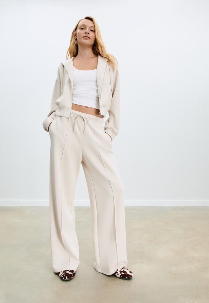 Myk sweatshirt med glidelås